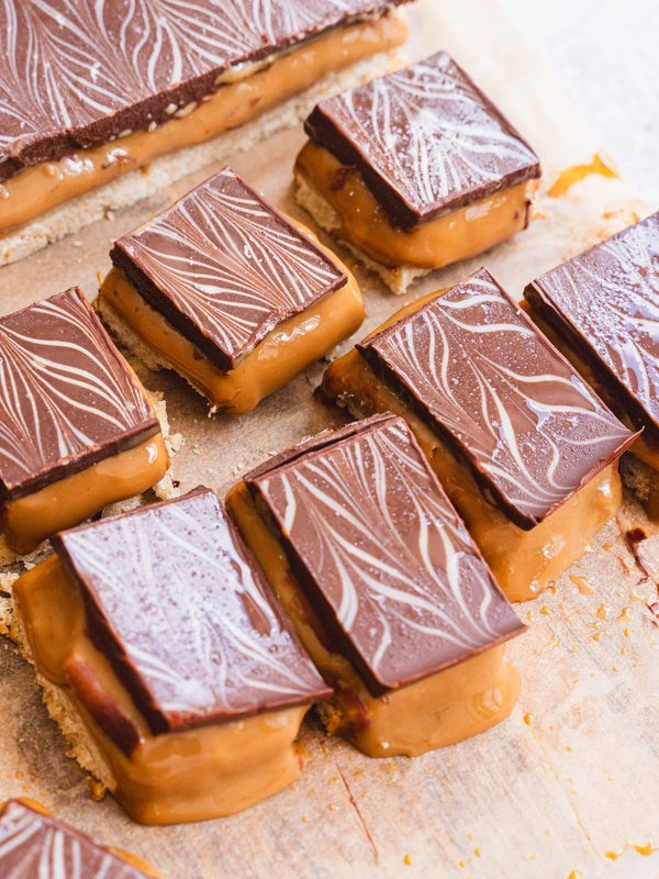 Dark Chocolate Millionaire Shortbread