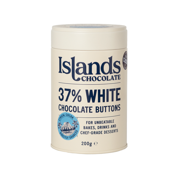 37% White Chocolate Buttons (Giant) - 200g Tin