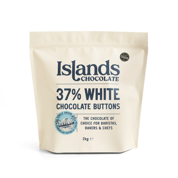 37% White Chocolate Buttons (Giant) - 2kg Bag