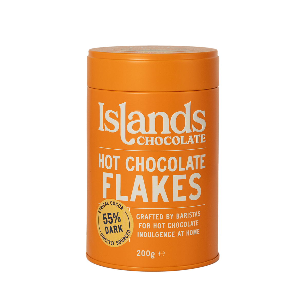55% Dark Hot Chocolate Flakes - 200g Tin