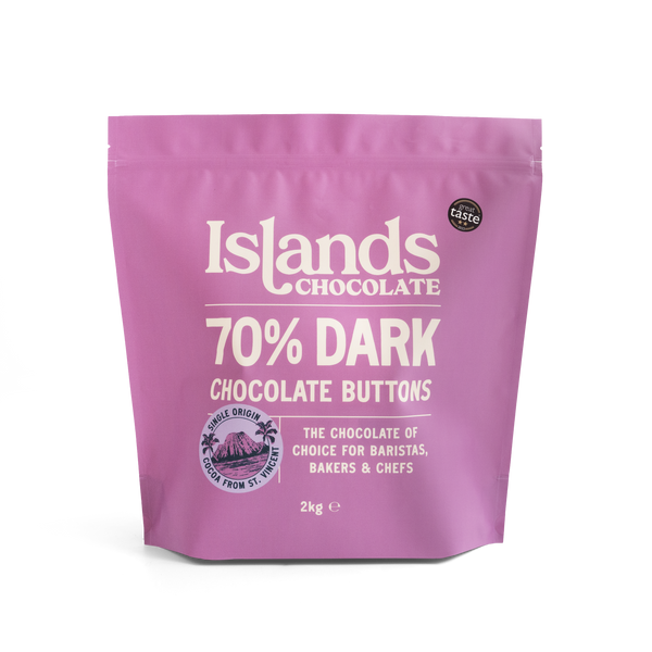 70% Dark Chocolate Buttons (Mini) - 2kg Bag