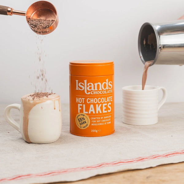 55% Dark Hot Chocolate Flakes - 200g Tin