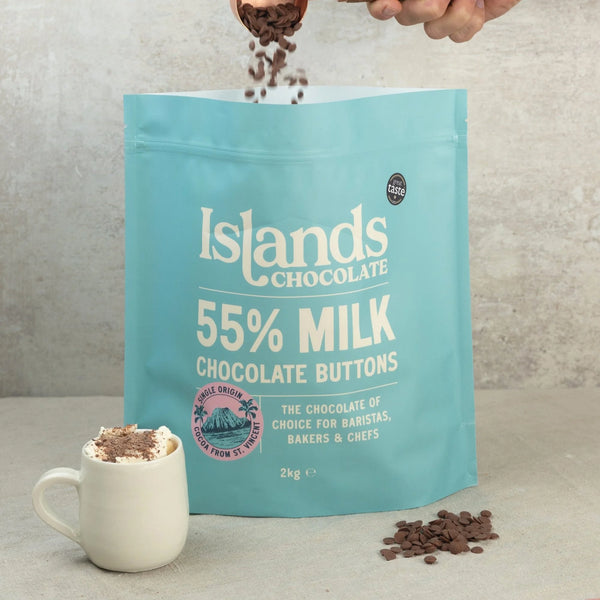 55% Milk Chocolate Buttons (Mini) - 2kg Bag
