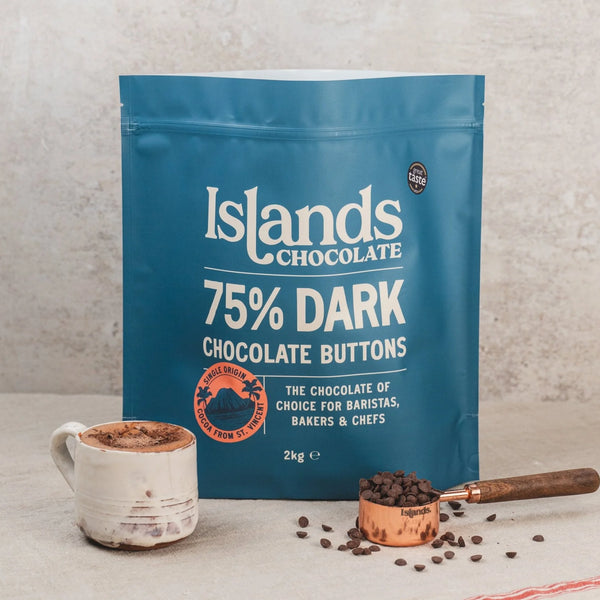 75% Dark Chocolate Buttons (Mini) - 2kg Bag