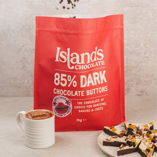 85% Dark Chocolate Buttons (Mini) - 2kg Bag